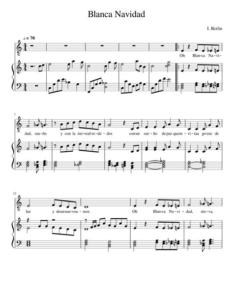 Blanca_navidad sheet music for Piano, Voice download free in PDF or MIDI