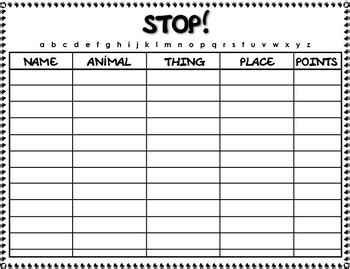 THE NAME OF THE GAME IS: STOP! by FUNtastico Spanish Materials | TpT