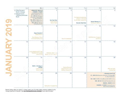 Atlanta Public Schools Calendars – Atlanta, GA