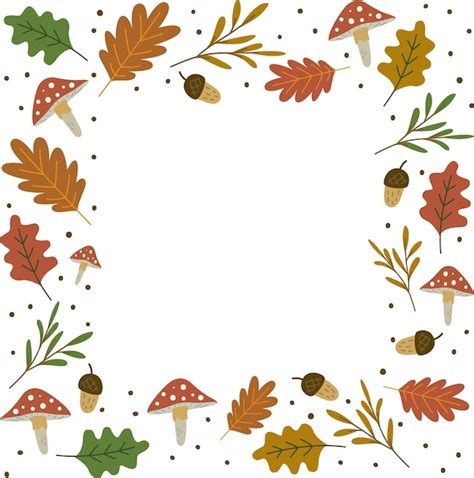 Premium Vector | Autumn leaves frame background