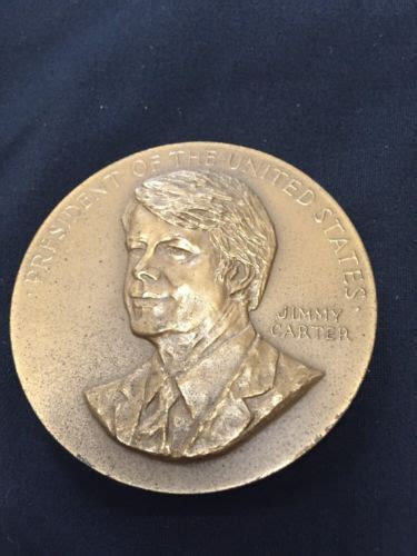 Jimmy Carter 1977 INAUGURATION 3" Bronze US Mint Medal - -- Antique ...