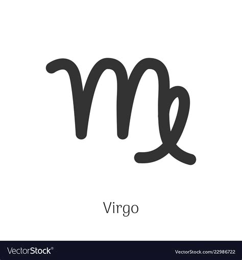 Virgo zodiac sign isolated on white background Vector Image