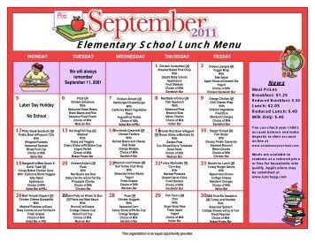 Lunch Menu Elementary Magazines