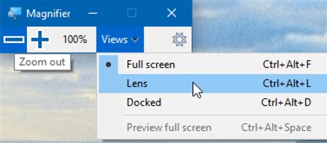 Magnifier in Windows 10 - AHEAD