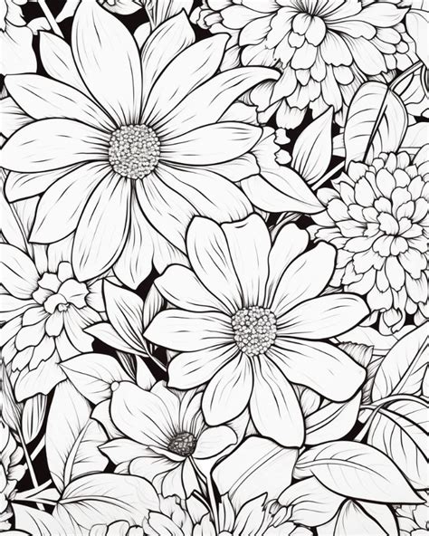 Flower Coloring Pages for Kids and Adults (Free Printables) - Makenstitch