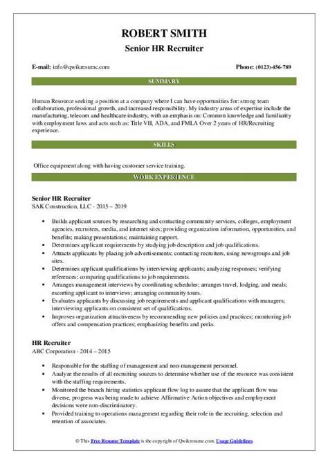 Recruiter Job Posting Template - Free Online Document