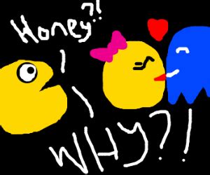 mrs pacman cheats on pacman - Drawception