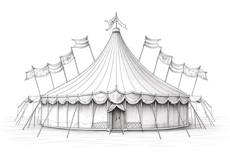 How to Draw a Circus Tent - Yonderoo