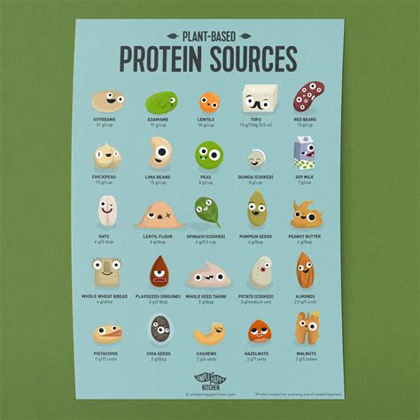 Food Poster | Vegan Protein Sources, Plant Based Protein