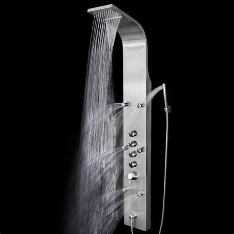 AKDY 65" Waterfall Rainfall Shower Panel Tower System with Handheld ...