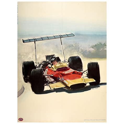 Original Vintage Formula One Race Motorsport Poster Silverstone Trophy F1 Racing For Sale at ...