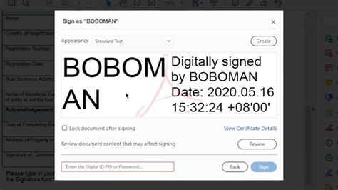 How to create your Digital Signature for signing PDF - YouTube