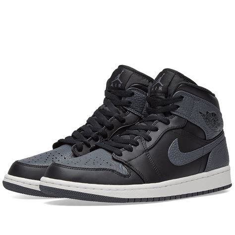 Air Jordan 1 Mid Black, Dark Grey & White | END. (IE)