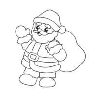 Santa Claus Outline Sketch