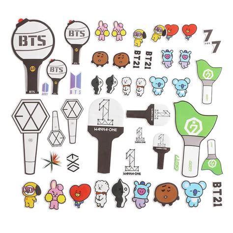 BTS Armii Bangtan Boys EXO Album Papieru DIY Naklejki Na Bagaż Puchar Notebook Laptop Samochód ...