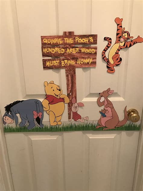 Winnie the Pooh-themed birthday party - door decor | Winnie the pooh christmas, Winnie the pooh ...