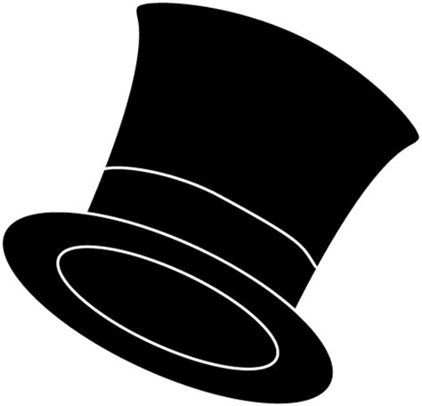 top hat silhouette png - Clip Art Library