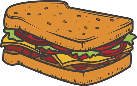 Simple American Fast Food Drive Thru Cartoon Food Emoji Icon Vinyl ...