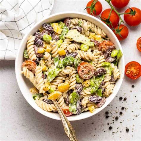 Easy High Protein Pasta Salad – My Plantiful Cooking