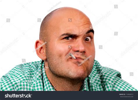 Bald Guy Doing Funny Smoking Stock Photo 114004912 | Shutterstock