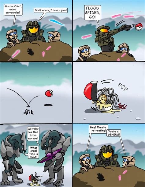 That poor little spider tries so hard to his own demise. | Halo funny, Funny gaming memes, Funny ...