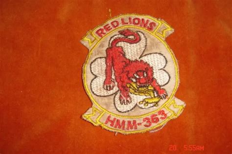 VIETNAM WAR THEATER Made Patch "Red Lions HMM 363" US Marine Corps Tilt-Rotor $23.00 - PicClick