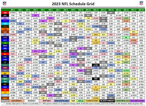 NFL Research on Twitter: "🚨 2023 Schedule Grid for all 272 games 🚨 # ...