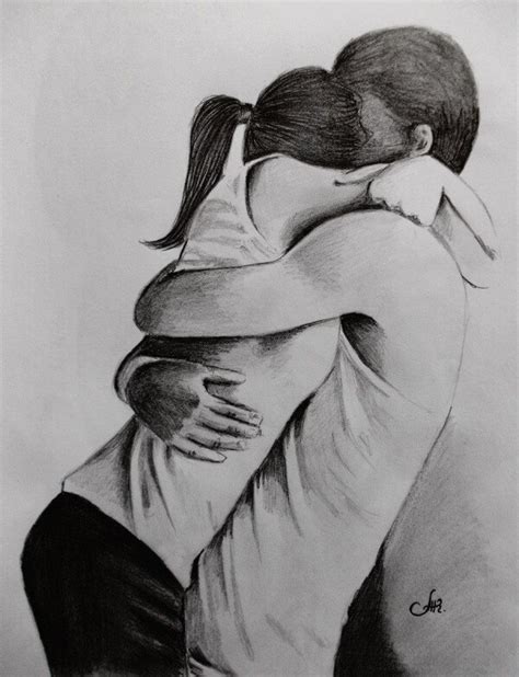 42 Simple Pencil Sketches Of Couples In Love – Artistic Haven