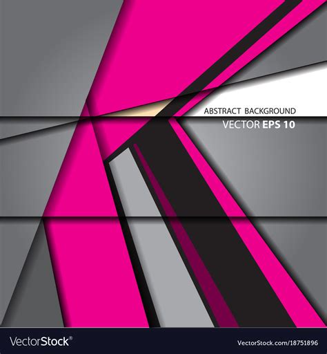 Abstract arrow pink on gray background design Vector Image