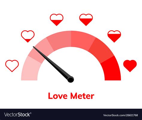 Love meter heart indicator day full test Vector Image