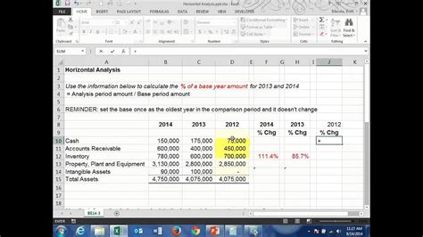 Horizontal Analysis - YouTube