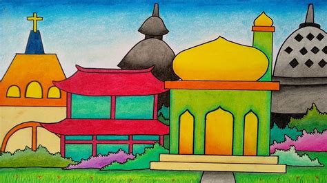 61+ Kumpulan Gambar Kartun Rumah Ibadah | Sketsa