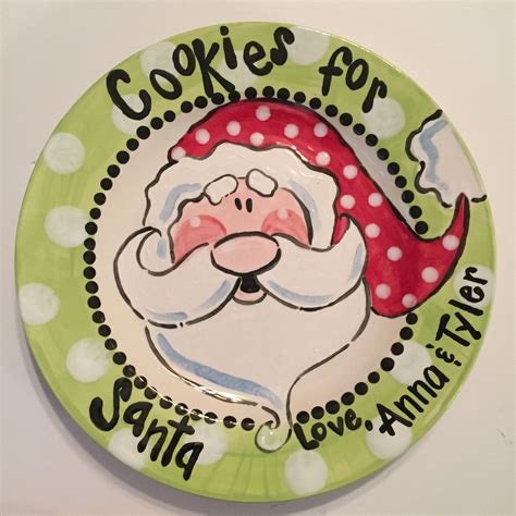 Adorable Cookies for Santa plate that can be personalized just for you | Cookies for santa plate ...