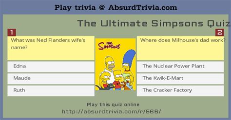 The Ultimate Simpsons Quiz