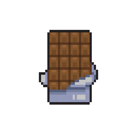 chocolate bar in pixel art style 21195133 Vector Art at Vecteezy