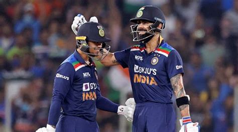 Ishan Kishan explodes on debut, Virat Kohli guides India to 7-wicket ...