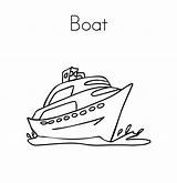 Simple Boat Coloring Pages sketch template