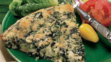 Impossibly Easy Spinach and Feta Pie recipe from Betty Crocker