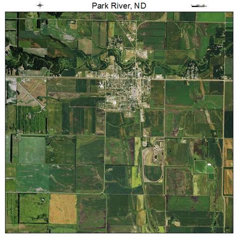 Aerial Photography Map of Park River, ND North Dakota