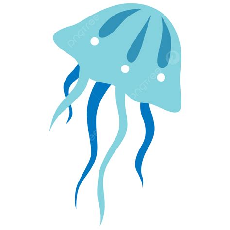 Jellyfish Cartoon PNG Transparent, Cartoon Simple Jellyfish Decoration Material, Transparent ...