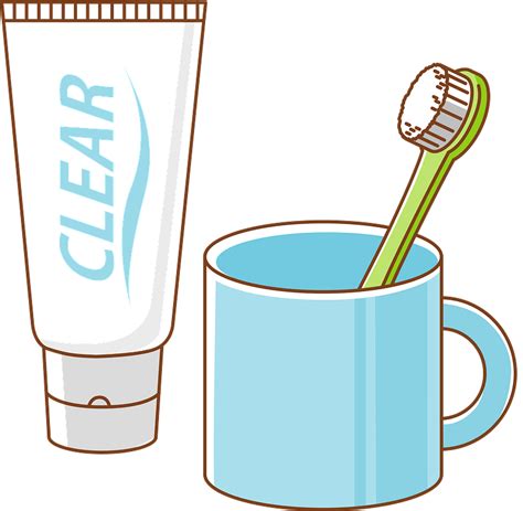 Toothbrush and Toothpaste clipart. Free download transparent .PNG | Creazilla