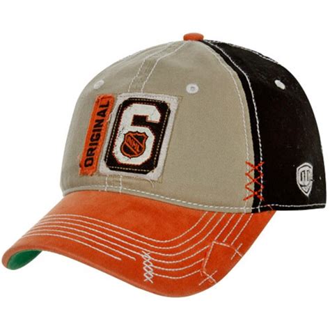 Old Time Hockey Original 6 Asker Flex Hat - Orange/Black - Shop.NHL.com