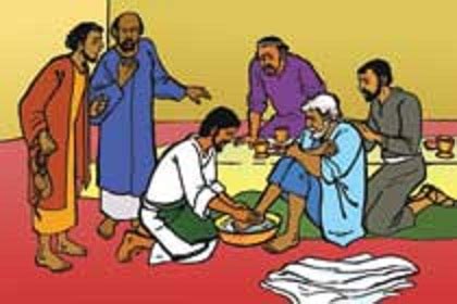 jesus washes disciples feet clipart - Clip Art Library