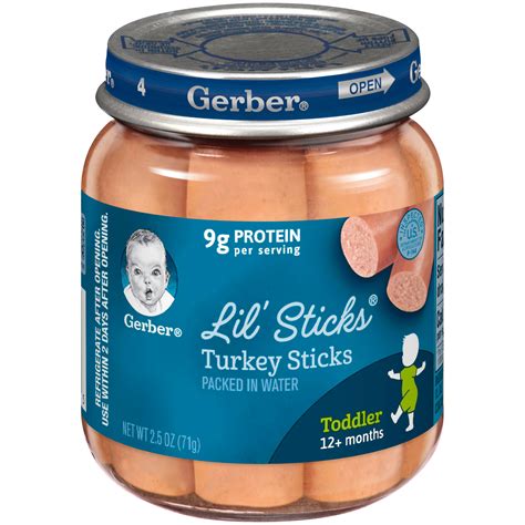 Gerber Toddler Food, Turkey Baby Food, 1 Jar Drained (71g) - Walmart.com - Walmart.com