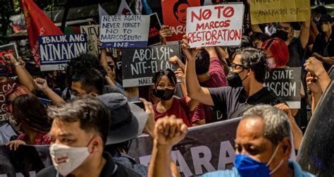 Rally at United Nations decries Filipino president's arrival and demands human rights be upheld