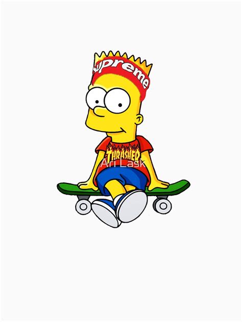 "Bart skateboard" T-shirt for Sale by arpitalasker | Redbubble | bart ...