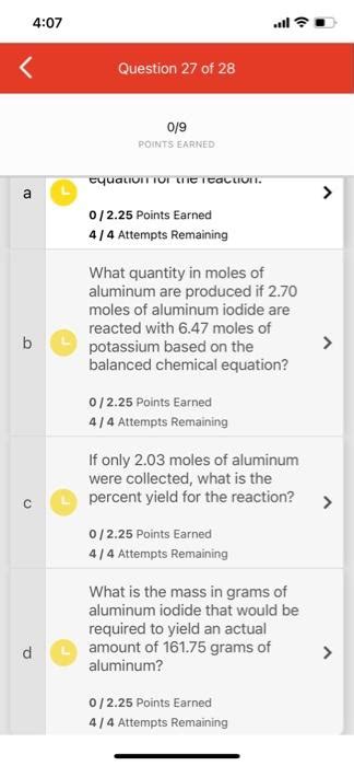 Solved Consider the reaction of solid aluminum iodide and | Chegg.com