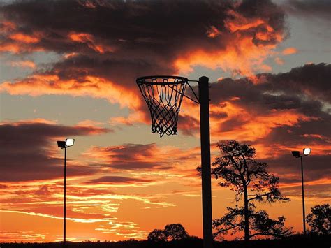 Sunset Over Netball Court - Netball In The Sunset, on Jakpost.travel HD wallpaper | Pxfuel