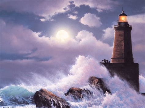 Lighthouse Stormy Sea Wallpapers - Wallpaper Cave