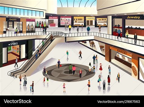 Shopping mall Royalty Free Vector Image - VectorStock